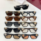 Gucci eyeglasses and sunglasses set with multiple black and brown frames