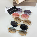 Set of Bvlgari sunglasses with mixed tinted lenses and gold frames