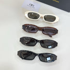 Balenciaga assorted sunglasses with white, brown, and black frames and dark lenses