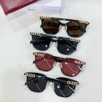 Gucci glasses set of four pairs: dark brown, black, burgundy, and navy frames