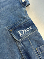 Dior pants, denim patch pocket with Dior logo embroidery