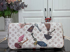 Louis Vuitton tote bag with top flap and multicolor monogram pattern