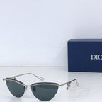Dior sunglasses with silver-tone frame and dark lenses