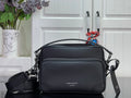 Louis Vuitton crossbody bag in dark black with front zip and shoulder strap