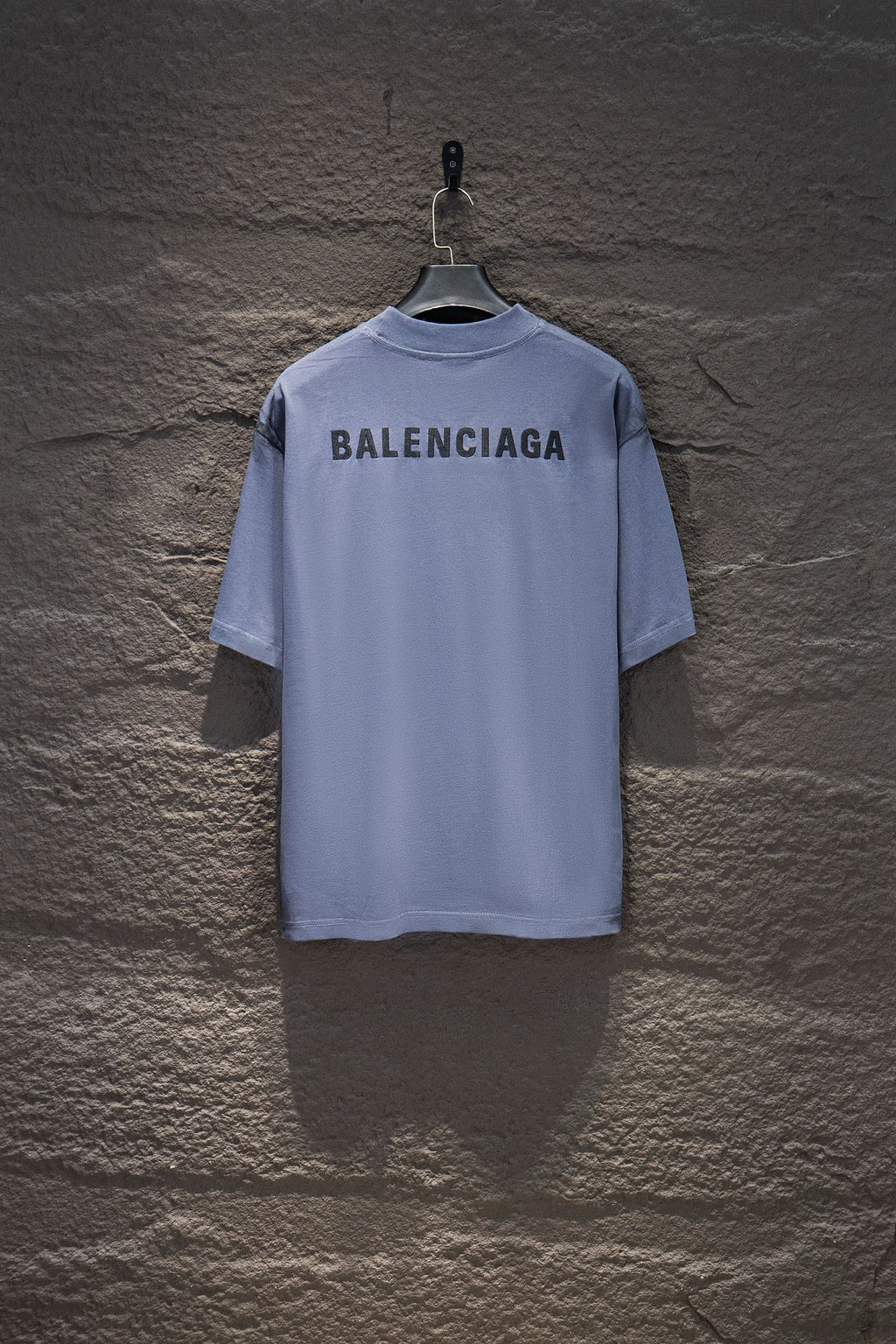 Balenciaga short-sleeve T-shirt in light blue, back BALENCIAGA logo