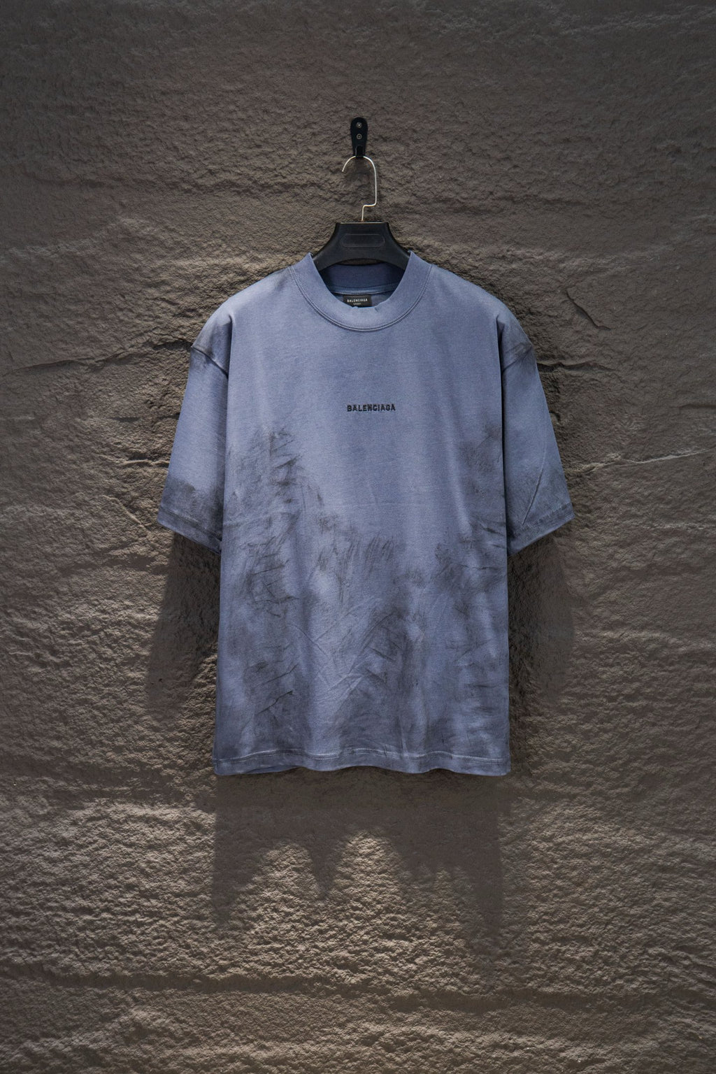 Balenciaga short-sleeve T-shirt in light blue, front logo print