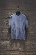 Balenciaga short-sleeve T-shirt in light blue, front logo print