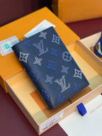Louis Vuitton small card wallet, dark blue monogram print
