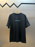 Black short-sleeve T-shirt with small Burberry logo on chest