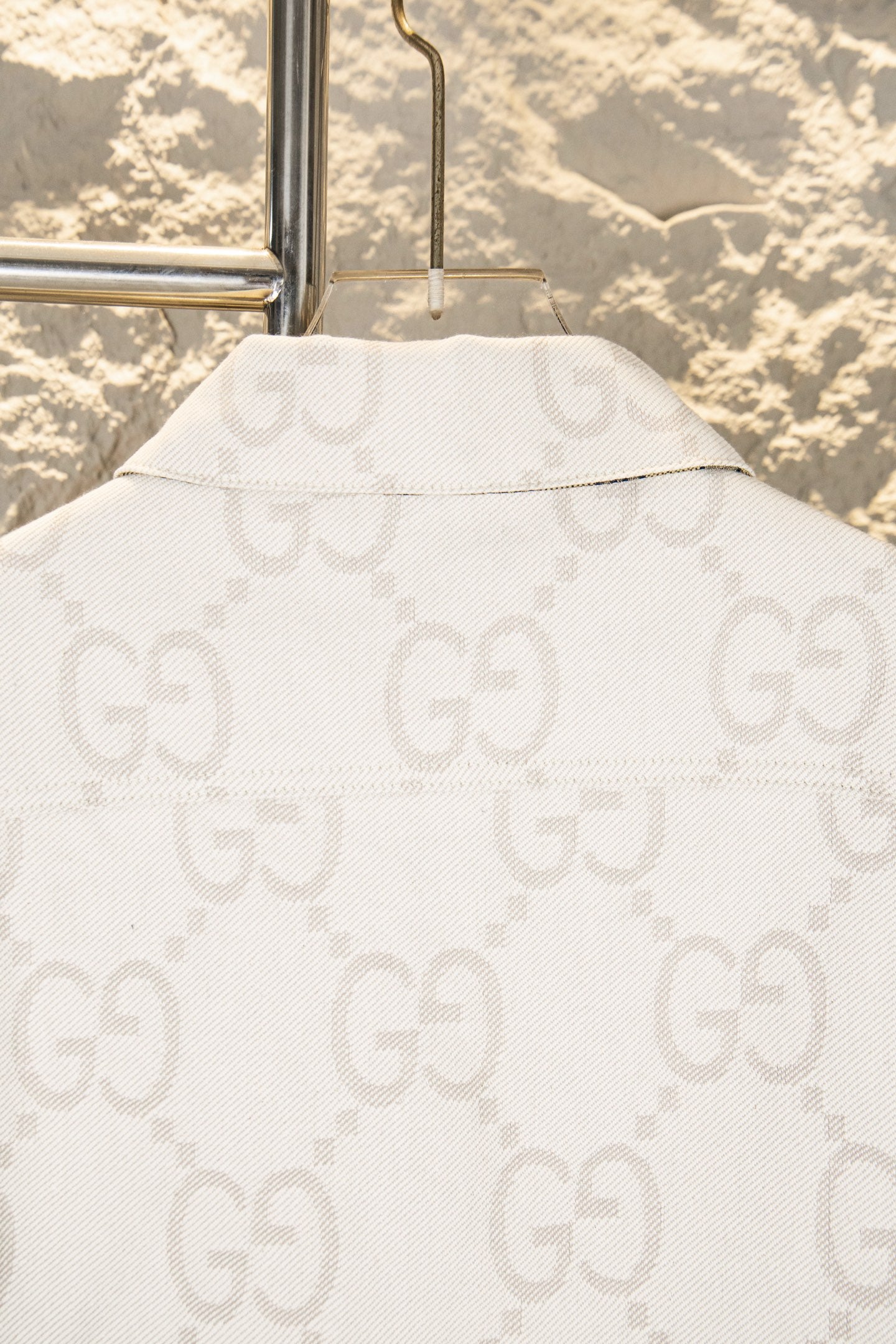 Gucci monogram long-sleeve jacket yoke with collar