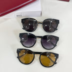 Gucci sunglasses set with three pairs: black frames with dark and yellow tinted lenses