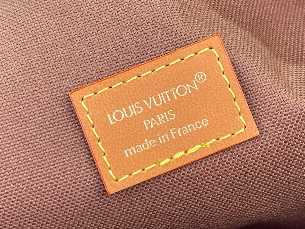 Louis Vuitton Paris made in France label patch on monogram belt bag