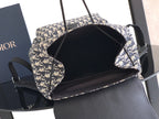 Dior monogram backpack with black interior lining and top opening