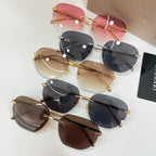 Set of Bvlgari sunglasses with mixed tinted lenses and gold-tone frames