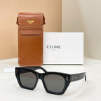 Celine sunglasses with square black frames and dark lenses