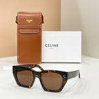 Celine sunglasses with tortoiseshell frames and brown tinted lenses