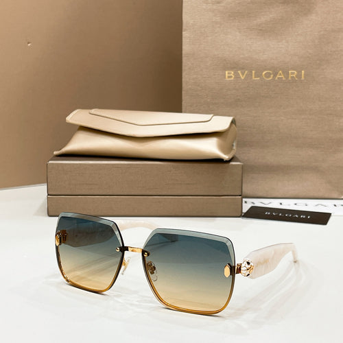 Bvlgari sunglasses with tortoise frame and dark green tinted lenses