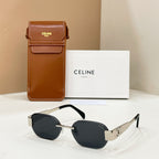 Celine sunglasses with black frame and dark tinted round lenses