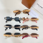 Celine sunglasses set of three pairs with gold frames and dark lenses