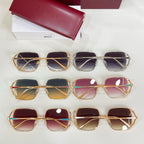 Gucci sunglasses assortment with gold and translucent frames and gradient lenses