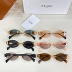 Set of four Celine sunglasses with black, tortoise, clear, and brown lenses
