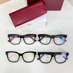 Gucci acetate glasses set of two pairs: black red and black blue frames, clear lenses