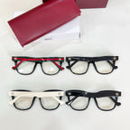 Gucci acetate glasses assortment of four pairs with black, tortoise, and red frames