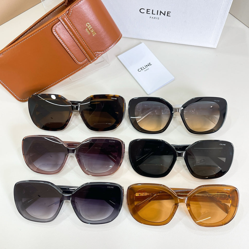 Assorted round sunglasses in dark, brown, and amber tones