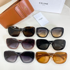Assorted round sunglasses in dark, brown, and amber tones
