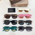 Assorted Bvlgari square sunglasses with white, pink, tortoise, black, teal frames