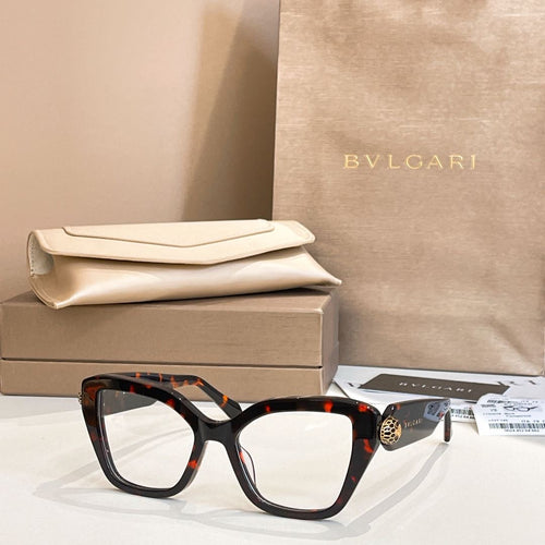 Bvlgari glasses with black frame and multicolor tortoiseshell temples