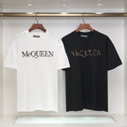 Pair of Alexander McQueen T-shirts, white and black crewneck