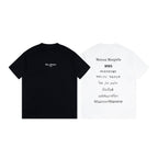 Black and white crewneck T-shirts with Maison Margiela MM6 prints