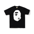Bape black graphic T-shirt with large white ape face print
