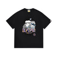 Black BAPE T-shirt with large galaxy bear graphic