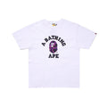 White BAPE short-sleeve T-shirt with large Ape logo graphic