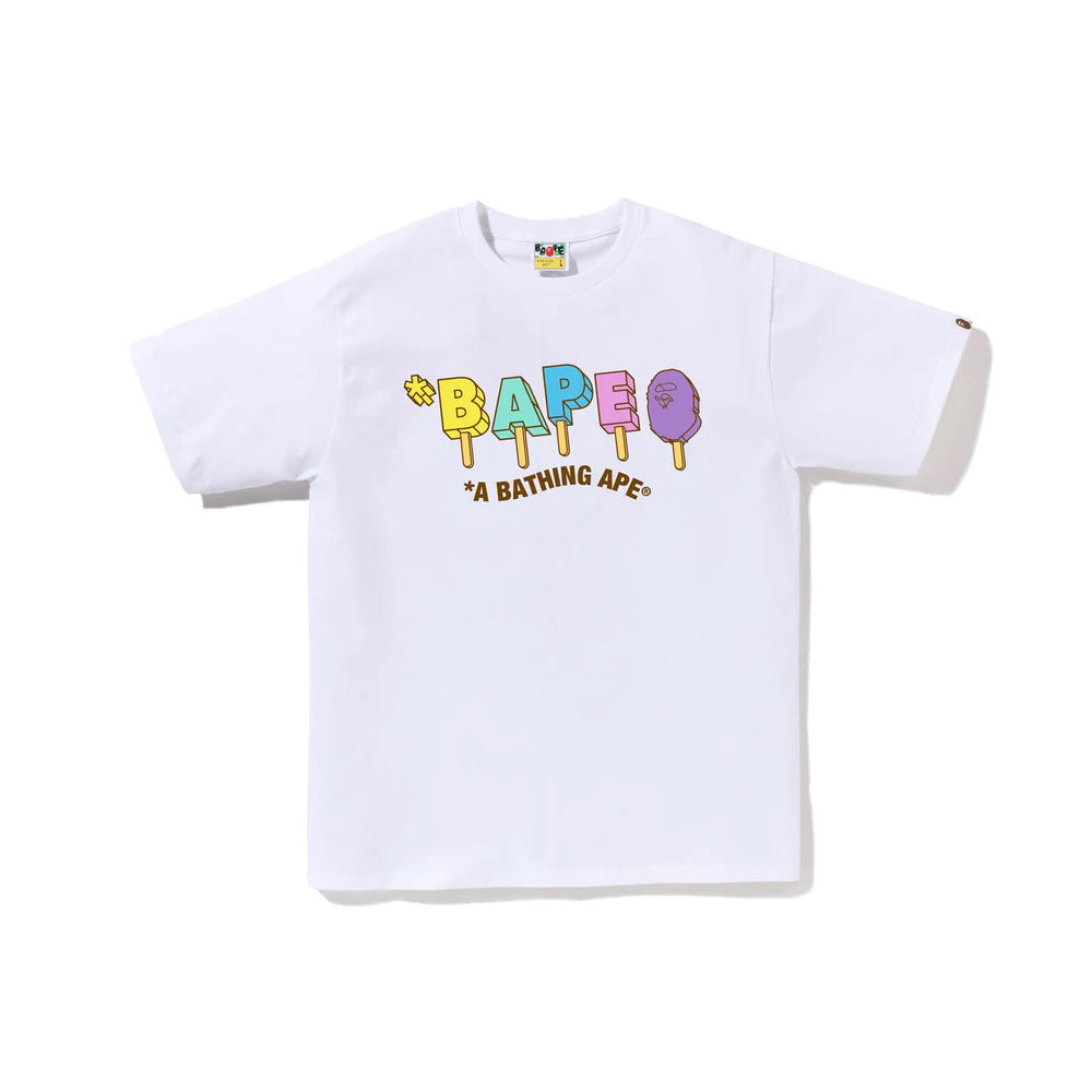 White Bape graphic T-shirt, short sleeves