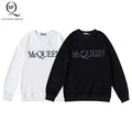 Crewneck sweatshirt, McQUEEN logo, white and black