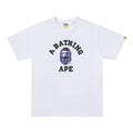 White Bape crew-neck T-shirt with A Bathing Ape graphic on front