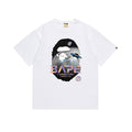White Bape crewneck T-shirt with large astronaut graphic on front