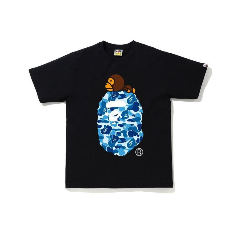 Black Bape T-shirt with blue camo ape graphic