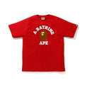 Red Bape graphic T-shirt with A BATHING APE logo on front