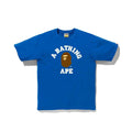 Blue Bape graphic T-shirt with Ape head logo