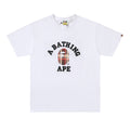 Bape white crewneck T-shirt with front logo graphic print