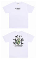 White Bape T-shirt with front graphic and logo print