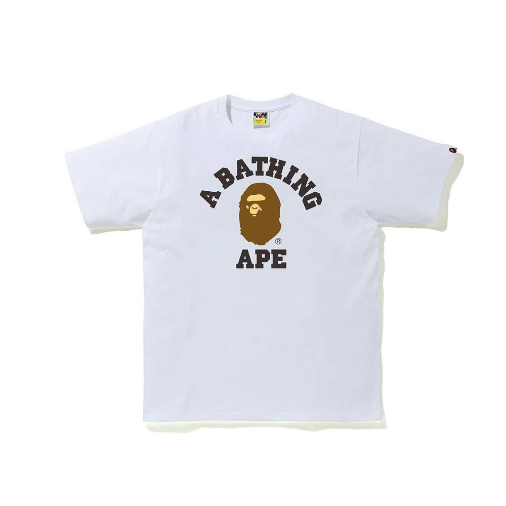 White BAPE graphic T-shirt with large chest logo