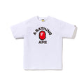 White Bape T-shirt with BAPE logo graphic