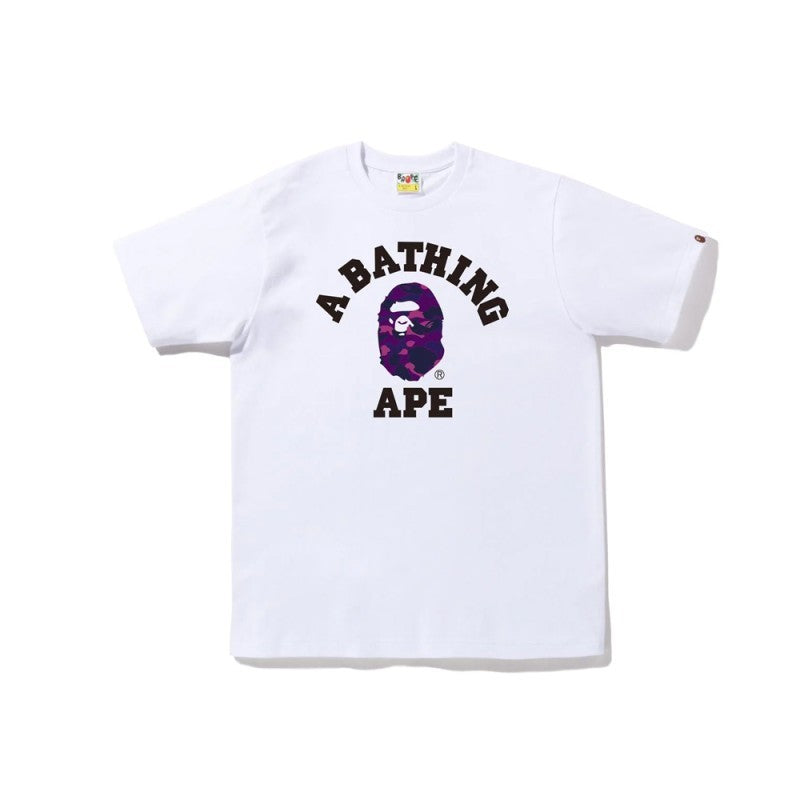 White Bape T-shirt with A Bathing Ape logo graphic