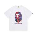 White Bape T-shirt with camo bear graphic print