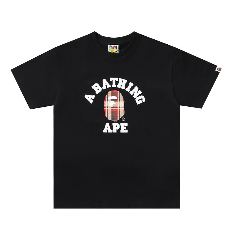 Black Bape T-shirt with circular A Bathing Ape graphic print